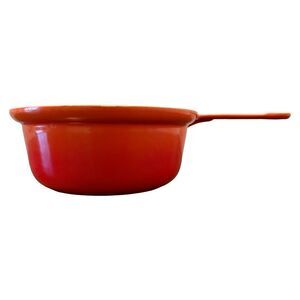 Descoware Belgium Enamel Cast Iron Saucepan Flame Orange Red 1 Qt CON-18